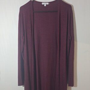 Moa Moa Burgundy Long Cardigan/Duster